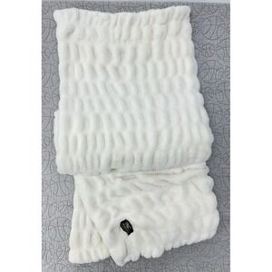 Minky Couture Hugs Stretch Plush Blanket Monster Cream White